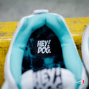 Tenis Hey Dog Husky Blanco Turquesa