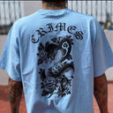 Playera Crimes Logo Snake Azul