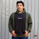 Sudadera Benzaa Calavera Logo Negro Gorro Verde