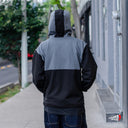 Chamarra Benzaa Gris Negro