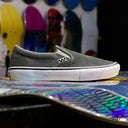 Tenis Vans Skate Slip On Pro Pewter White