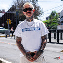 Playera Independent Bar Logo White Blue
