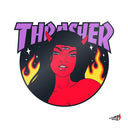 Sticker Thrasher Roja Logo 9cmx8cm