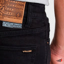 Pantalon Volcom Vorta Leg Opening Black in Black