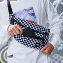 Cangurera Vans Ward Cross Check Black White