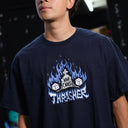 Playera Thrasher Who Cares By Neckface Navy