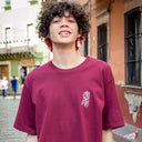 Playera As de Paz Firma Vino