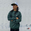 Sudadera As de Paz Logo Gotico Verde Crewneck