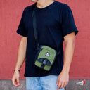 Shoulderbag Benzaa Broche Negra Verde