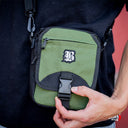 Shoulderbag Benzaa Broche Negra Verde