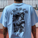 Playera Crimes Logo Snake Azul