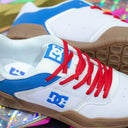 Tenis DC Central MX White Blue Red