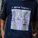 Playera Defektwoso Mantente Natural Azul