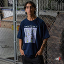 Playera Defektwoso Mantente Natural Azul