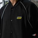 Chamarra Benzaa Varsity Negra Lineas