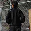 Chamarra Benzaa Varsity Negra Lineas