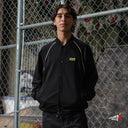Chamarra Benzaa Varsity Negra Lineas