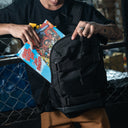 Mochila Mayas Script Negro Con Porta Tablas