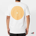 Playera Spitfire Swirl Overlay White Yellow