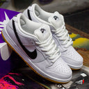 Tenis Nike SB Dunk Low Pro White Black Gum