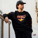 Sudadera Crewneck Krooked Bird Lightening Black