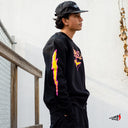 Sudadera Crewneck Krooked Bird Lightening Black