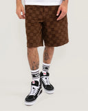 Short Vans Check 5 Baggy Checker Brown