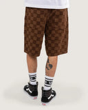 Short Vans Check 5 Baggy Checker Brown