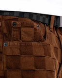 Short Vans Check 5 Baggy Checker Brown