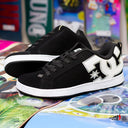Tenis DC Womens Court Graffik Black White Stencil