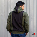 Sudadera Benzaa Calavera Logo Negro Gorro Verde
