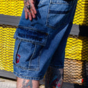 Short Spitfire Classic 87 Denim Cargo Light Stone Wash