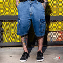 Short Spitfire Classic 87 Denim Cargo Light Stone Wash