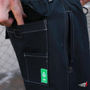Pantalón Copal Negro Hilos Blanco