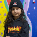 Sudadera Thrasher Kids Flame Logo Black
