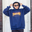 Sudadera Thrasher Flame Logo Navy