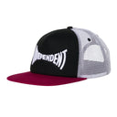 Gorra Independent Span Mesh Trucker Black Red White