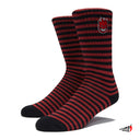 Calcetas Spítfire Bighead Fill Stripe Black Red
