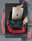 Mochila One Molcajete Negro Rojo