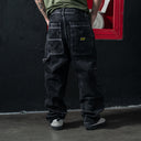 Pantalon Benzaa Negro Stone Wash Etiqueta Amarilla