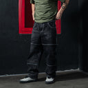 Pantalon Benzaa Negro Stone Wash Etiqueta Amarilla