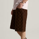 Short Vans Check 5 Baggy Checker Brown