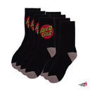 Calcetas Santa Cruz Kids Black (4 Pares)