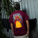 Playera Santa Cruz Stranger Things Hellfire Pit Maroon