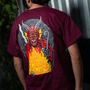 Playera Santa Cruz Stranger Things Hellfire Pit Maroon