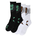 Calcetas Santa Cruz Vector Contest 2 Pack Black White Multi