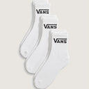 Calcetas Vans Classic Crew White Black (3 pares)