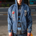 Chamarra Primitive Outsider Demin Zip