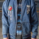Chamarra Primitive Outsider Demin Zip