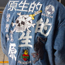 Chamarra Primitive Outsider Demin Zip